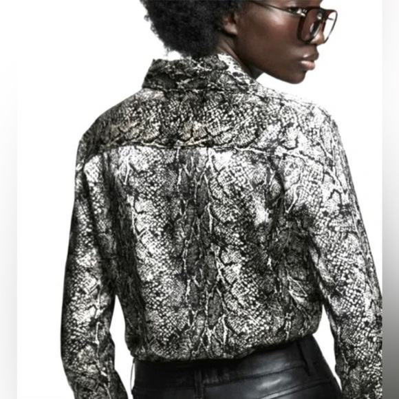 ZARA Snake Print Blouse Size S - Picture 3 of 10